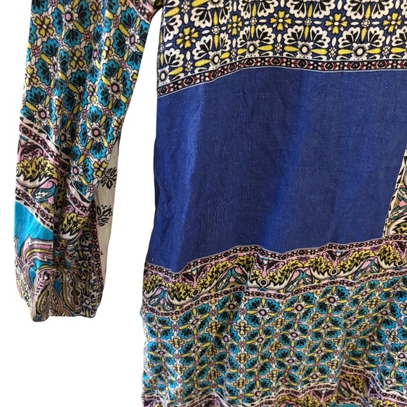 Chico’s Open Front Topper Jacket – Multicolor Boho Patchwork Size 2 (US 12/14) - Picture 7 of 10